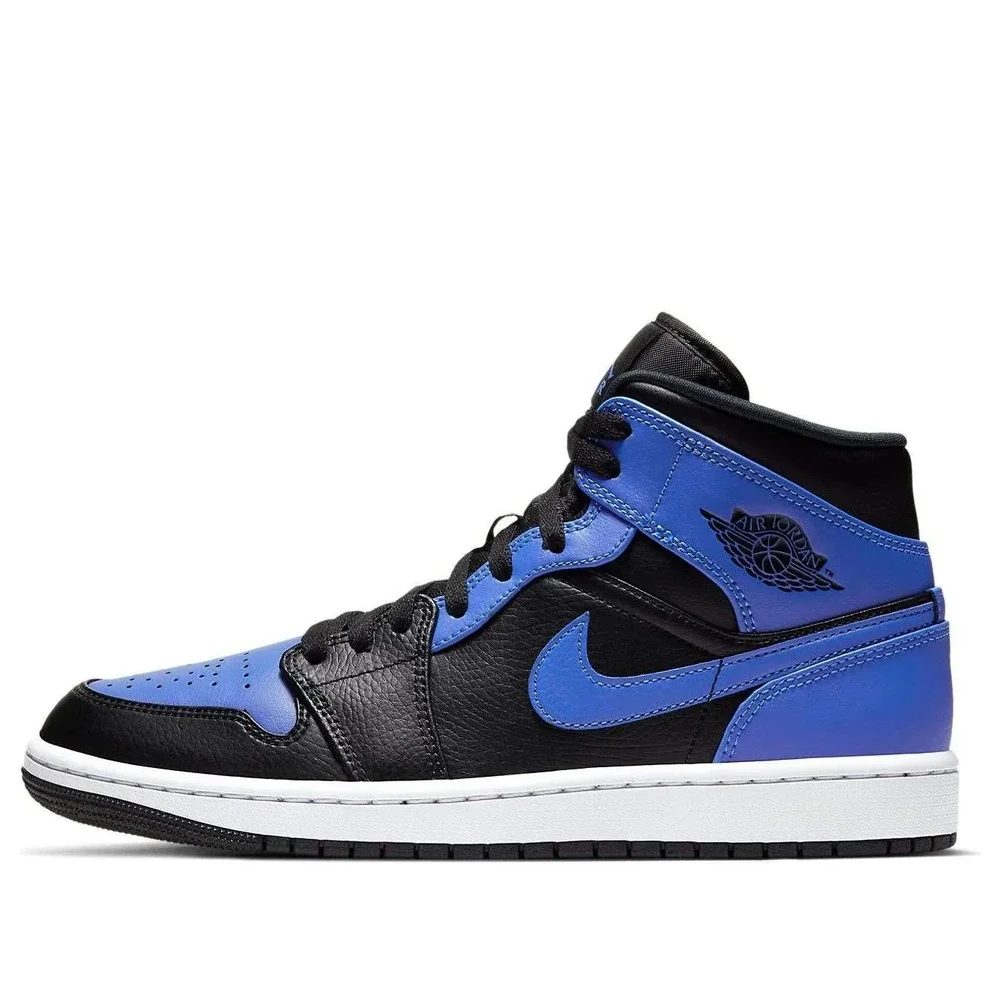 Size 10.5 -‎ [NEW] Men's Air Jordan 1 Mid Shoes 'Black' 554724-077
